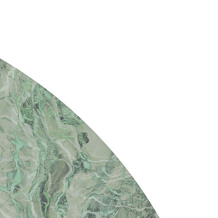 Komar | Selbstklebende Vlies Fototapete/Wandtattoo | Green Marble | Größe 125 x 125 cm