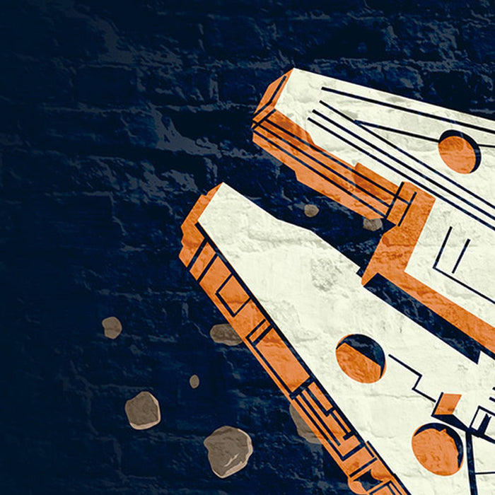 Vlies Fototapete | Star Wars Classic Concrete Asteroid Worm | Größe 200 x 280 cm