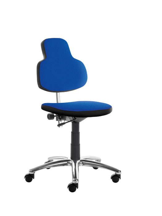 Mayer | Drehstuhl 2206 | Blau | Gestell Schwarz/Aluminium poliert