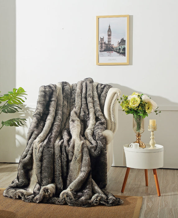 Star Home | Webpelz Schakal | grau melliert | 150 x 200 cm