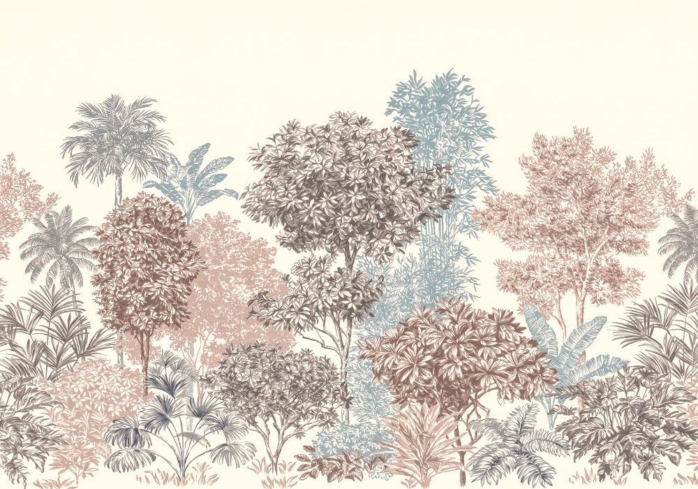 Komar | Vlies Fototapete | Painted Trees | Größe 400 x 280 cm