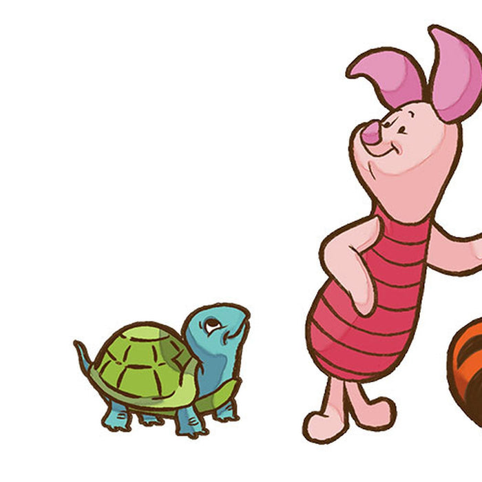 Selbstklebende Vlies Fototapete/Wandtattoo | Winnie and Friends XXL | Größe 127 x 200 cm