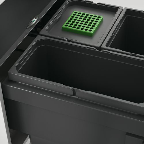 Naber | Cox® Base 360 S 500-3 Abfallsammler für Frontauszüge Biodeckel anthrazit 360 mm