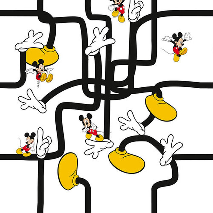Vlies Fototapete | Mickey Mouse Foot Labyrinth | Größe 200 x 280 cm