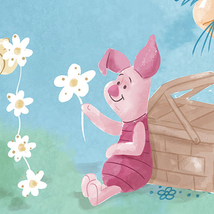 Vlies Fototapete | Winnie the Pooh Picnic | Größe 300 x 280 cm