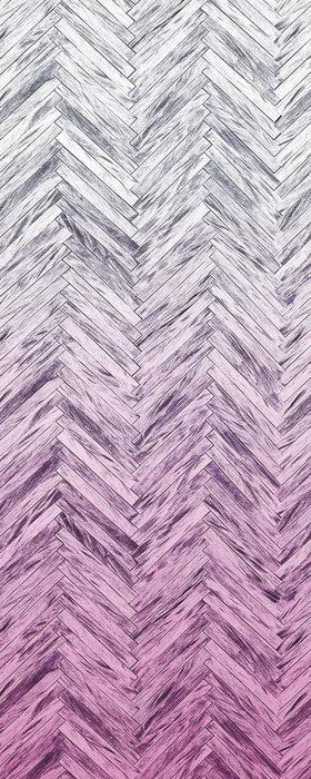Vlies Fototapete | Herringbone Pink Panel | Größe 100 x 250 cm