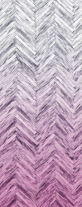 Komar | Vlies Fototapete | Herringbone Pink Panel | Größe 100 x 250 cm