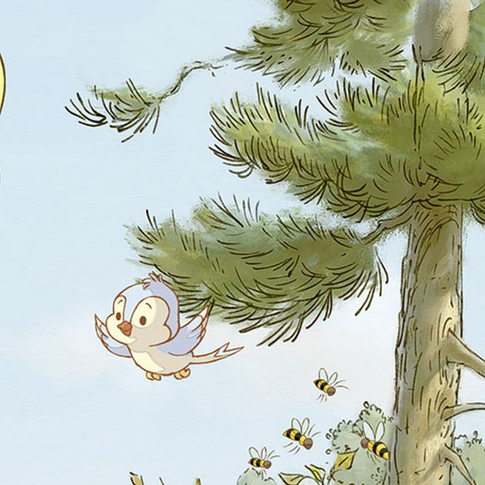 Papier Fototapete | Winnie Pooh Ballooning | Größe 368 x 254 cm