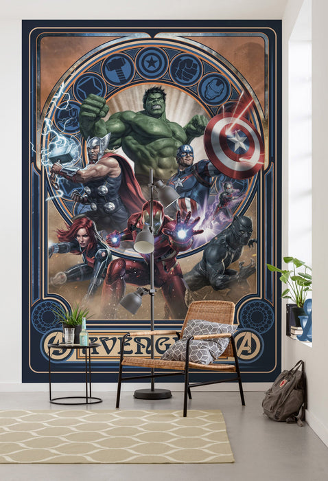 Vlies Fototapete | Avengers Ornament | Größe 200 x 280 cm