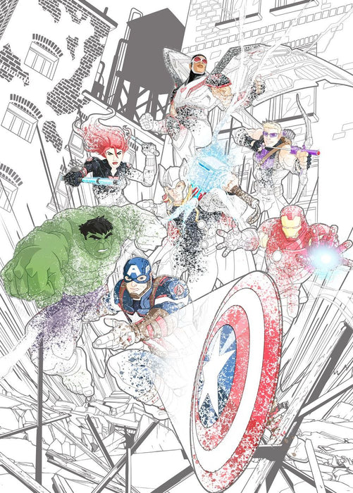 Vlies Fototapete | Avengers Attack | Größe 200 x 280 cm