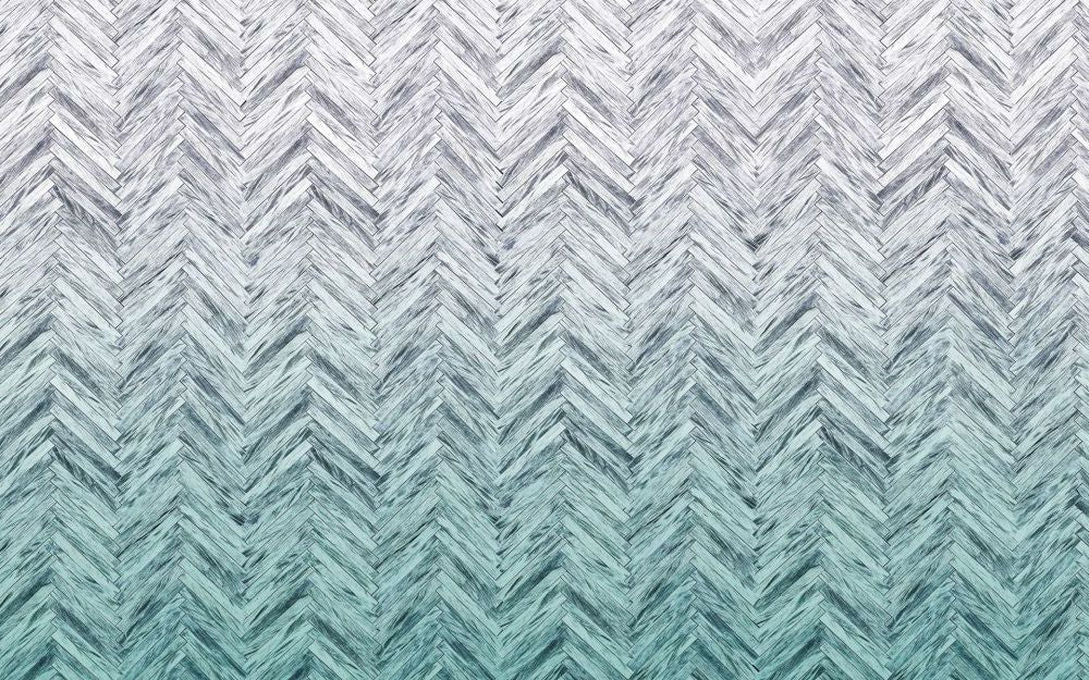 Vlies Fototapete | Herringbone Mint | Größe 400 x 250 cm