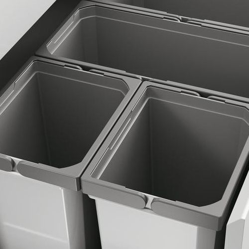 Naber | Cox® Box 350 S 1200-6 Abfallsammler für vorhandene Auszüge Biodeckel hellgrau