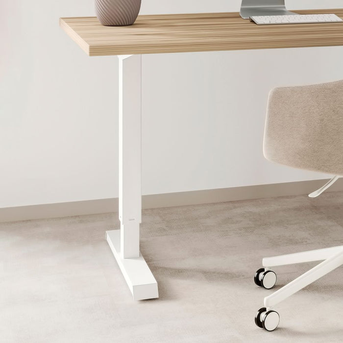 emuca Höhenverstellbarer motorisierter Tisch, Stahl, weiß