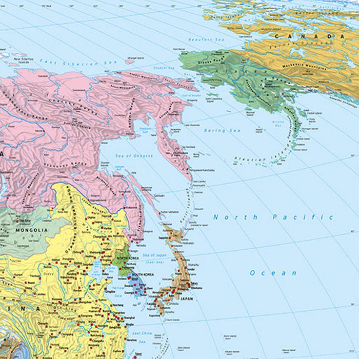 Papier Fototapete | World Map | Größe 270 x 188 cm