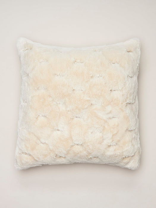 Star Home | Webpelz Rhombus Kissen | creme | 45 x 45 cm | mit Füllung