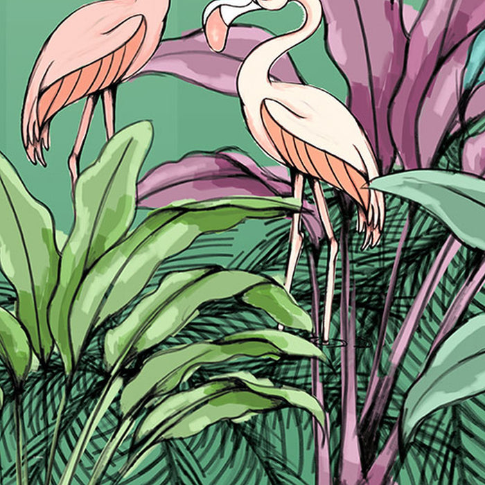 Komar | Vlies Fototapete | Jungle Flamingo | Größe 100 x 280 cm