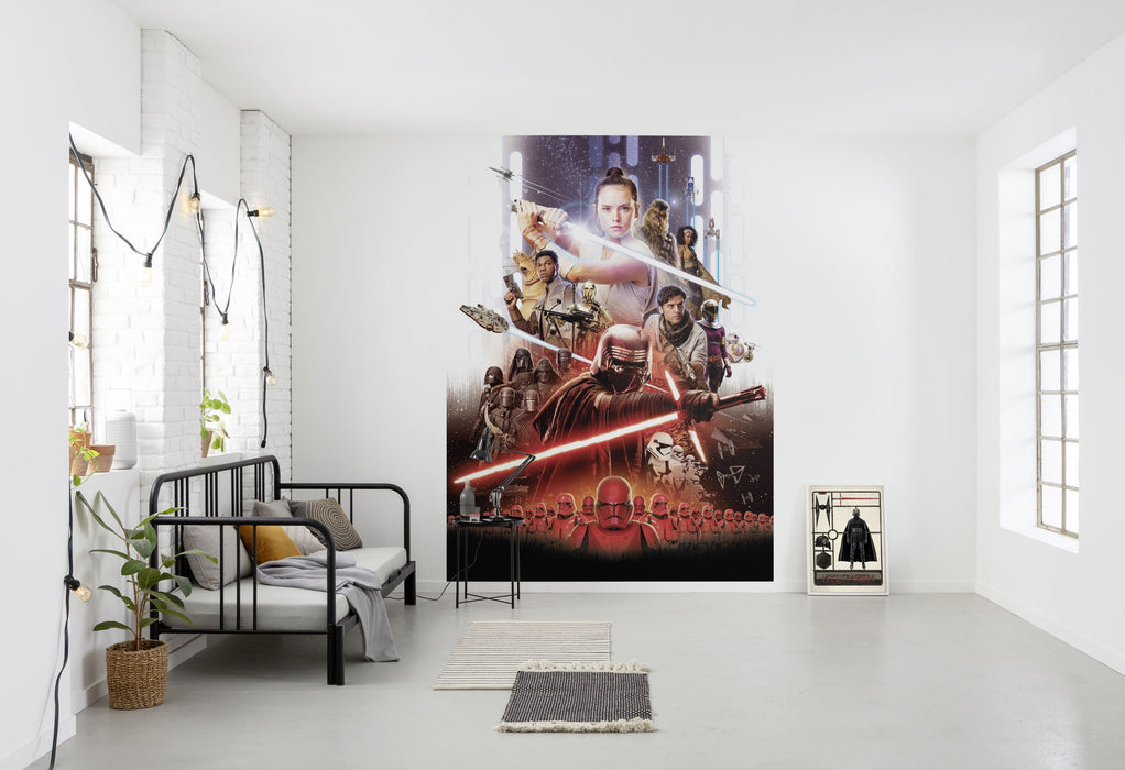 Papier Fototapete | STAR WARS EP9 Movie Poster Rey | Größe 184 x 254 cm