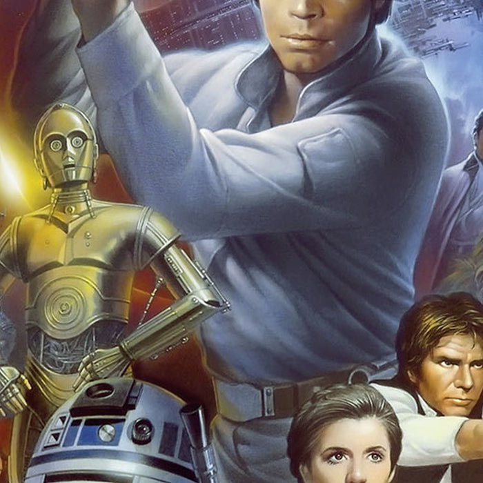 Papier Fototapete | Star Wars Luke Skywalker Collage | Größe 184 x 254 cm