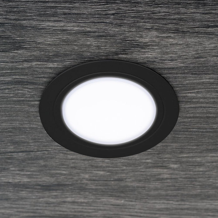 emuca LED Einbauleuchte Mizar für Möbel, Durchmesser 84 mm, kein Spannungswandle