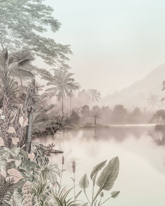 Komar | Vlies Fototapete | Lac des Palmiers  | Größe 200 x 250 cm