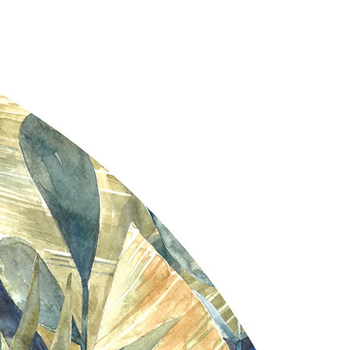 Komar | Selbstklebende Vlies Fototapete/Wandtattoo | Feuilles Tropicales | Größe 125 x 125 cm