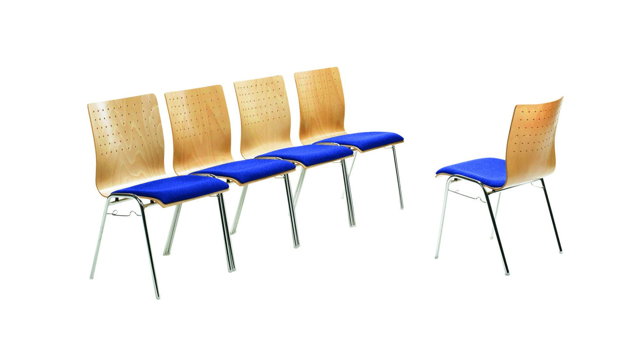 Mayer | Stapelstuhl 2118 | Blau | Gestell Chrom