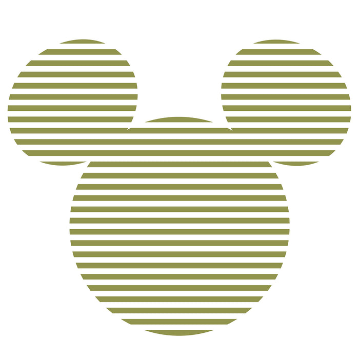 Komar | Selbstklebende Vlies Fototapete/Wandtattoo | Mickey Head Stripes | Größe 125 x 125 cm