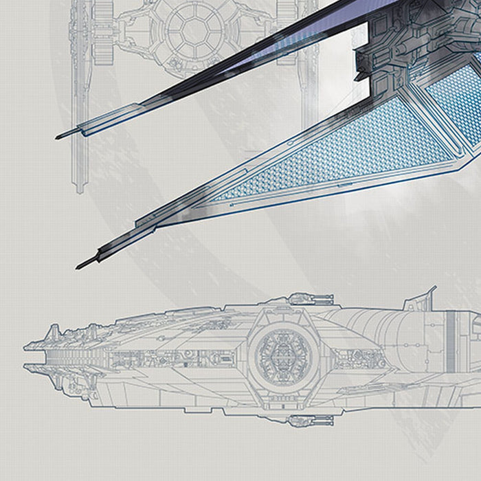 Vlies Fototapete | Star Wars Blueprint Light | Größe 400 x 280 cm