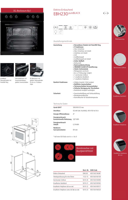 Oranier | EBH230 | Einbauherd