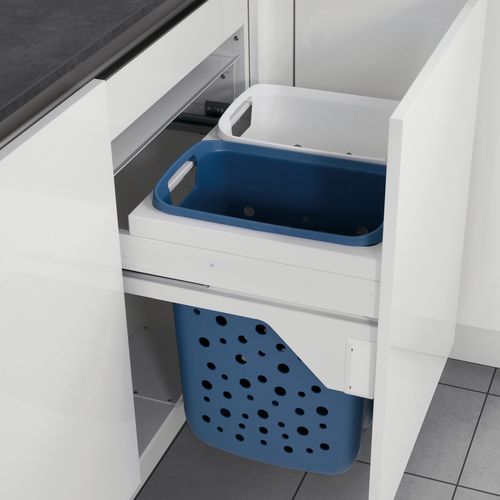 Tidy Wäschebehälterauszug S 600 | Schrankausstattung | weiß/hellblau