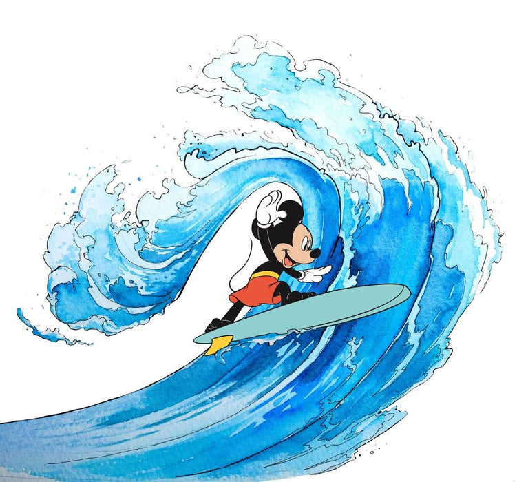 Vlies Fototapete | Mickey Surfing | Größe 300 x 280 cm