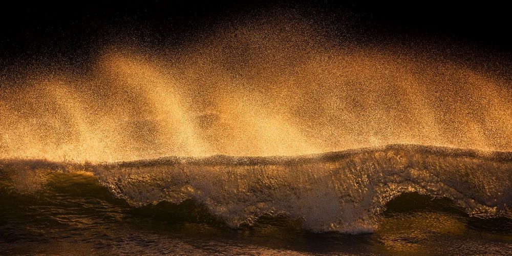 Vlies Fototapete | Golden Wave | Größe 200 x 100 cm