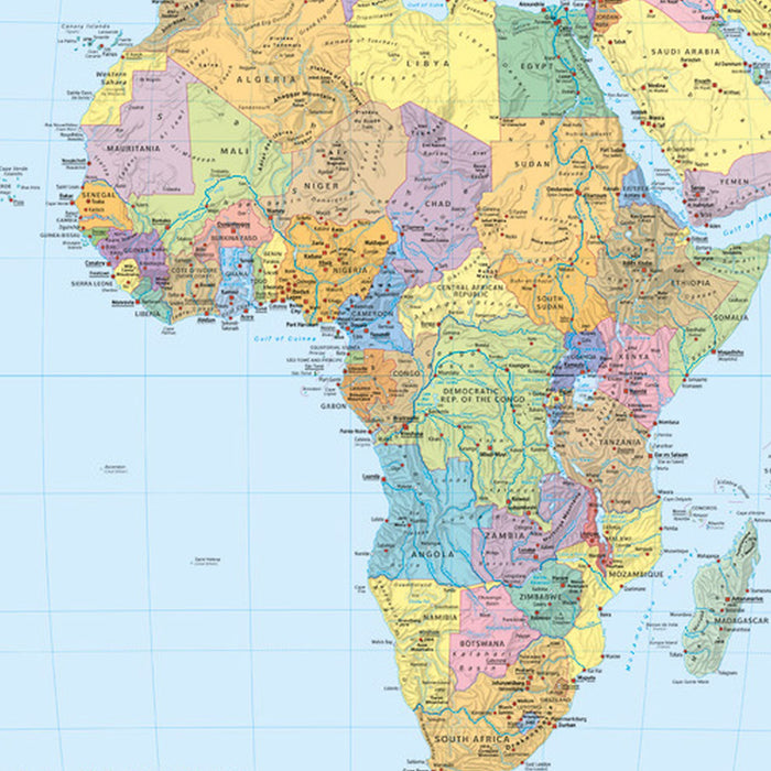 Komar | Vlies Fototapete | World Map | Größe 368 x 248 cm