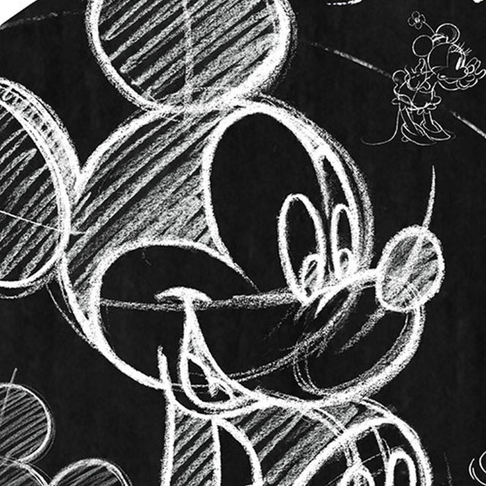 Komar | Selbstklebende Vlies Fototapete/Wandtattoo | Mickey Head Illustration | Größe 125 x 125 cm
