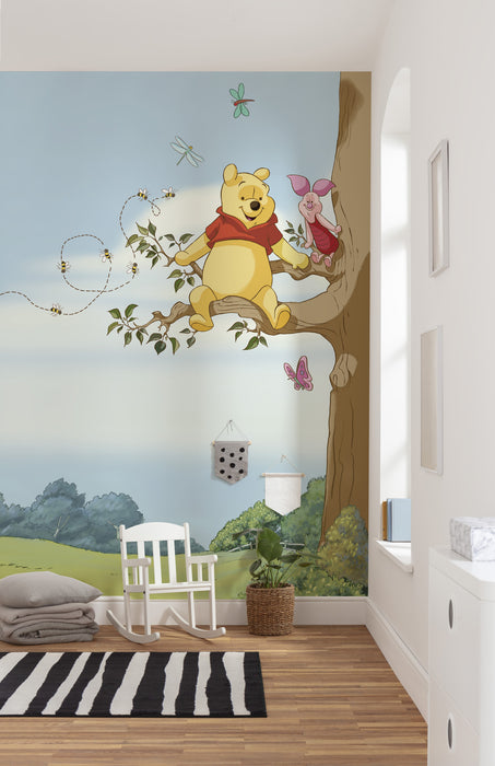Komar | Papier Fototapete | Winnie Pooh Tree | Größe 184 x 254 cm
