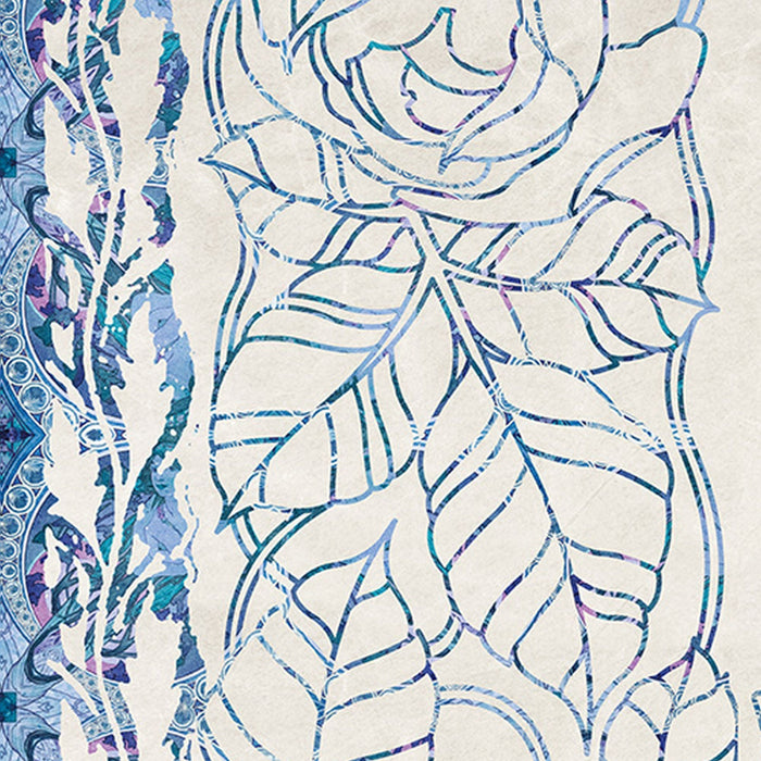 Vlies Fototapete | Art Nouveau Bleu | Größe 250 x 280 cm