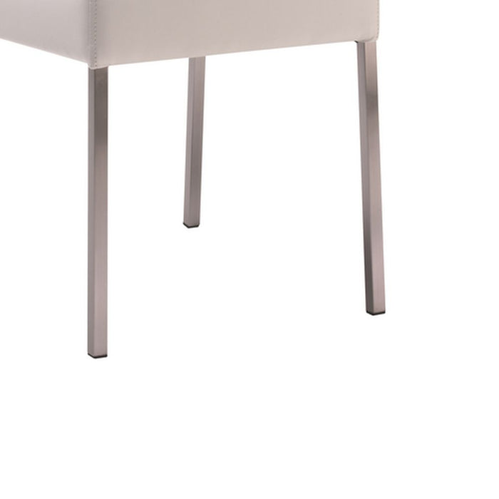 Naber | Bruck 1 | Stuhl Küchenstuhl Esszimmerstuhl | Edelstahl weiß