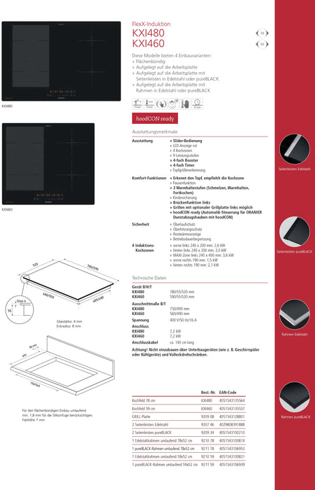 Oranier | KXI480  | FlexX-Induktion