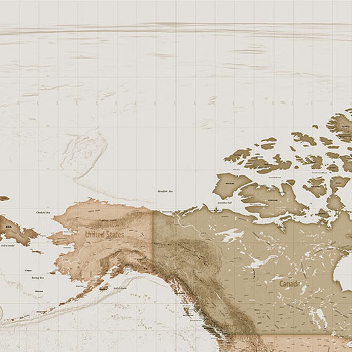 Vlies Fototapete | Earth Map  | Größe 350 x 250 cm