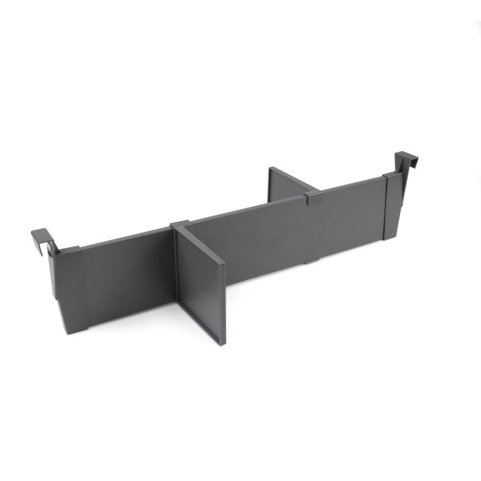 emuca Set verstellbarer Trennelemente Schublade organisieren, 600 mm, Aluminium,