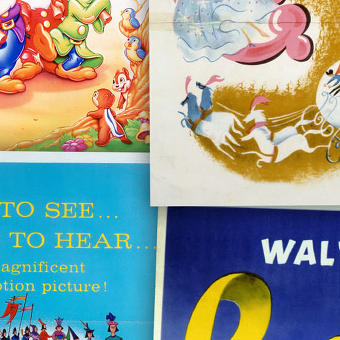 Vlies Fototapete | Disney Movie Posters Retro Girls | Größe 120 x 200 cm