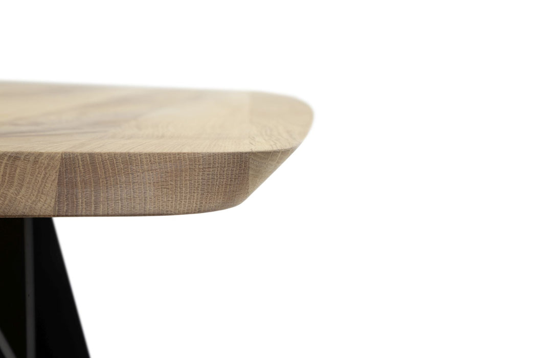 MCA | LUGO ESSTISCH | 200x100 CM BALKENEICHE MA | DGL, METALLFUSS