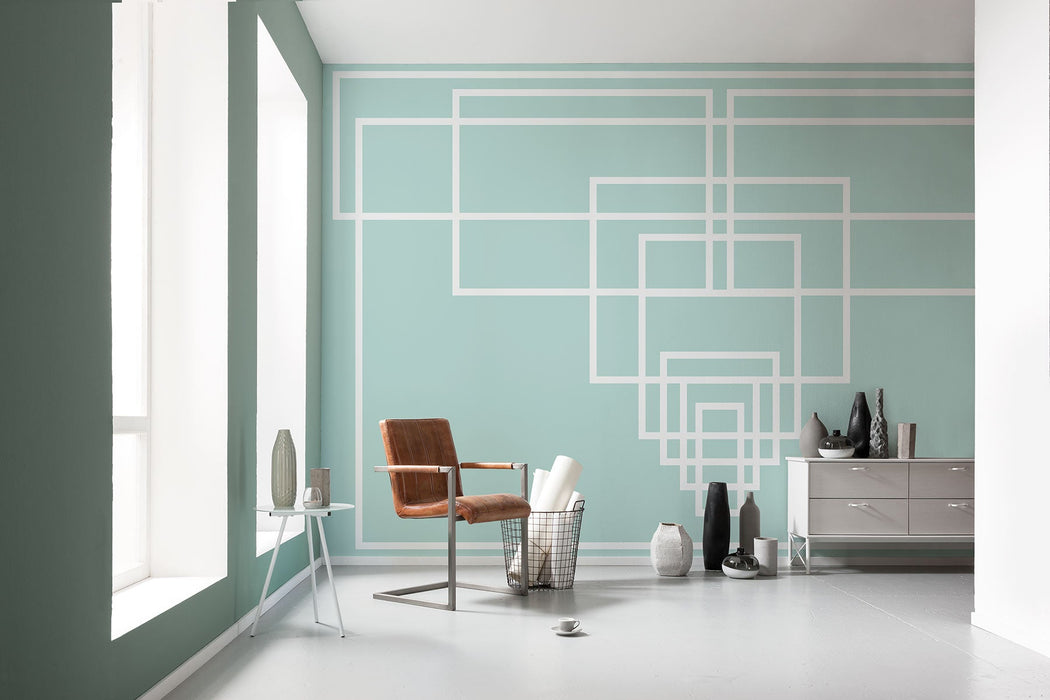 Vlies Fototapete | Mills Board Center Ice White  | Größe 400 x 250 cm