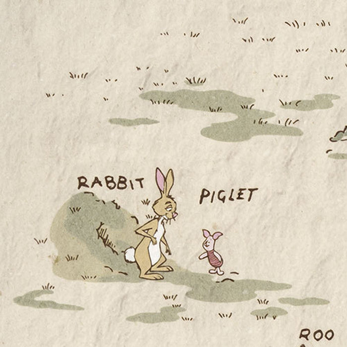 Vlies Fototapete | Winnie the Pooh Map | Größe 200 x 240 cm