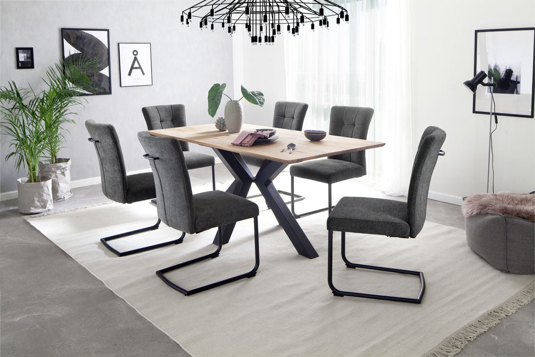 MCA | ANTIGUA ESSTISCH | 220x100 CM BALKENEICHE MA | DGL, METALLFUSS