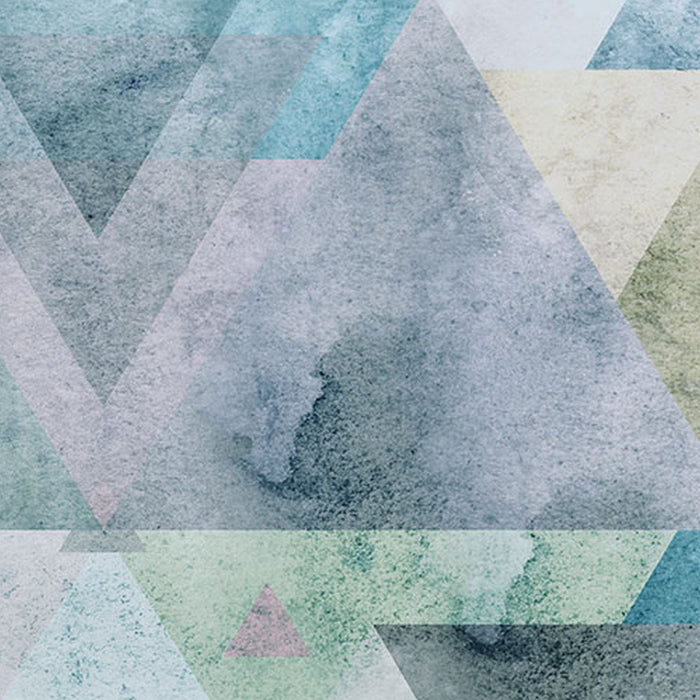 Vlies Fototapete | Triangles Blue | Größe 400 x 250 cm
