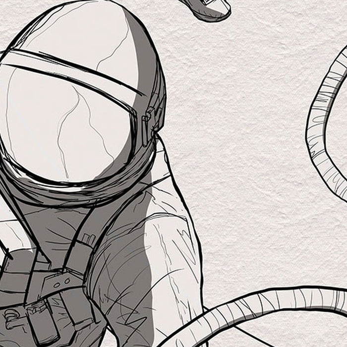 Selbstklebende Vlies Fototapete/Wandtattoo | Weltraum | Größe 125 x 125 cm