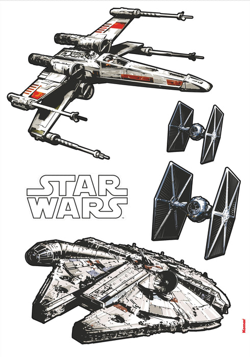 Komar | Wandtattoo | Star Wars Spaceships | Größe 100 x 70 cm