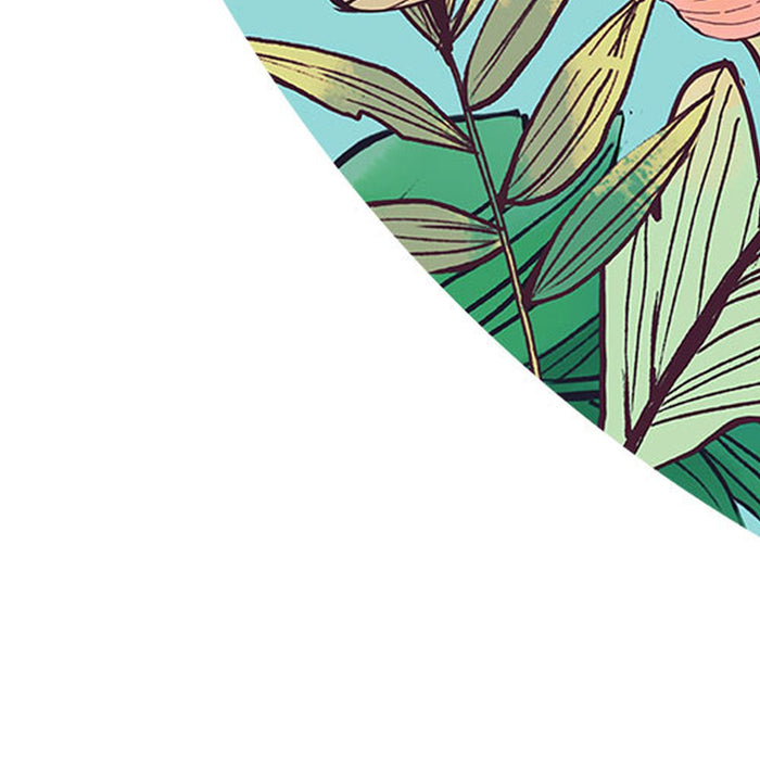 Komar | Selbstklebende Vlies Fototapete/Wandtattoo | Ariel Ocean Flowers | Größe 125 x 125 cm