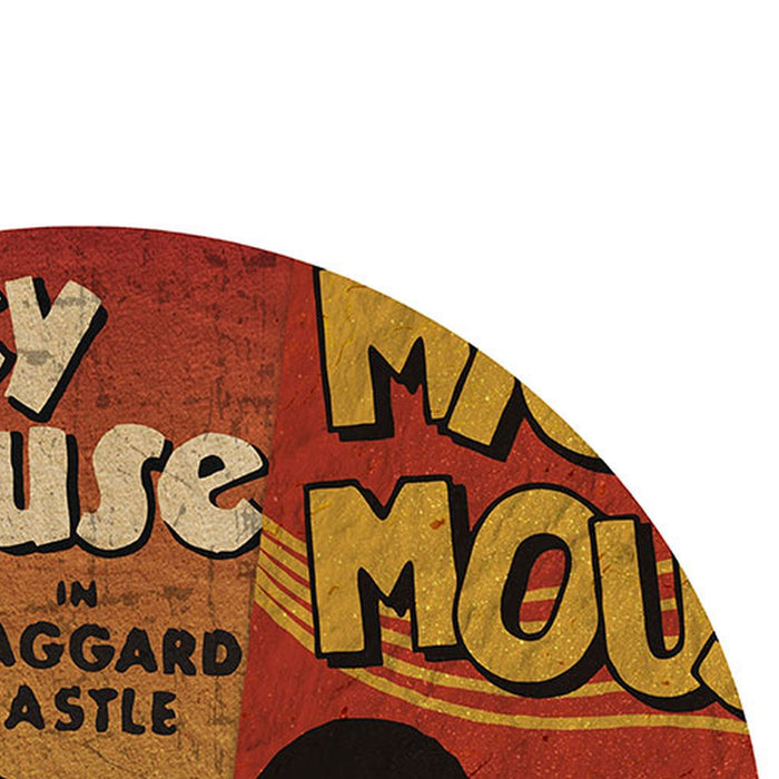 Selbstklebende Vlies Fototapete/Wandtattoo | Mickey Head Billboard | Größe 125 x 125 cm